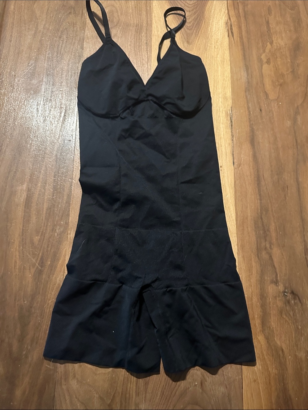 Auden Black Sleek Slip Shapewear Dress with Thin Straps